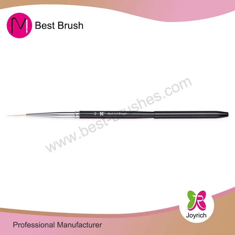Black Metall Cap Nail Art Pinsel