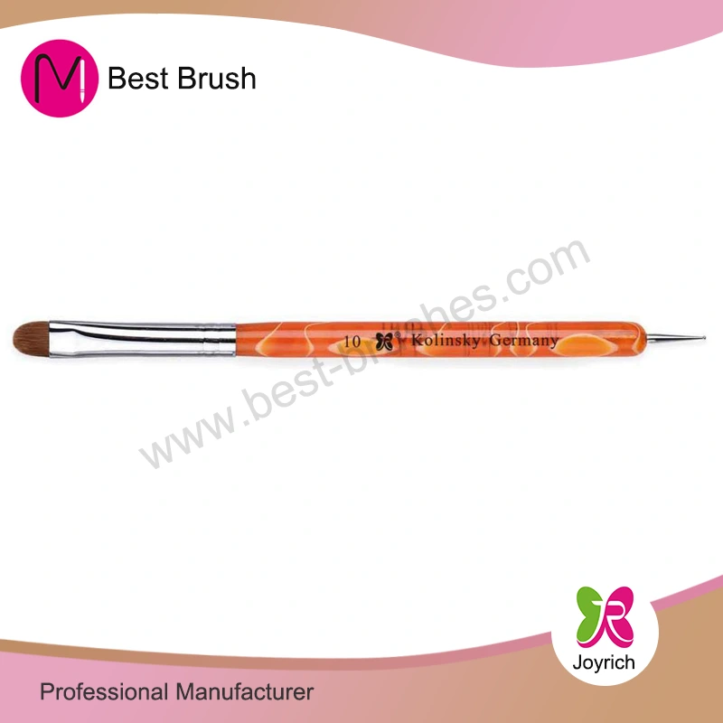 Orangefarbenes Acrylkolinsky Hair French Nagelpinsel